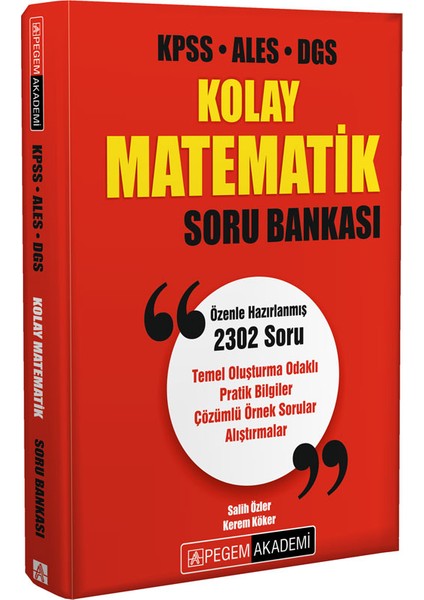 KPSS ALES DGS Kolay Matematik Soru Bankası