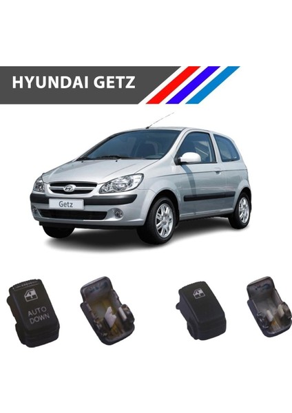 Hyundai Getz Cam Düğme Kapağı Seti
