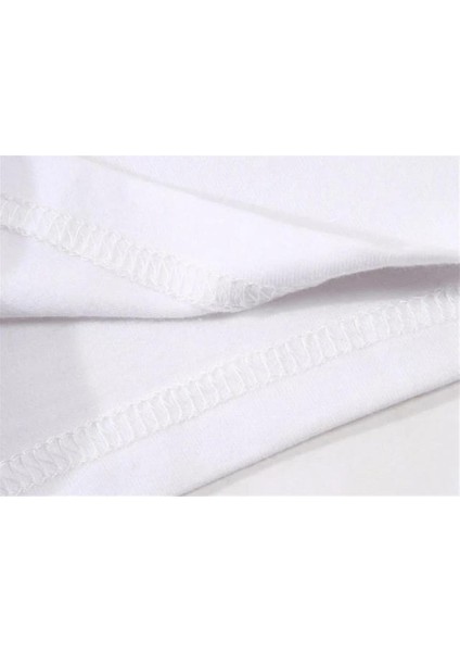 Radiohead Poster Baskılı Beyaz Crop fırsatları