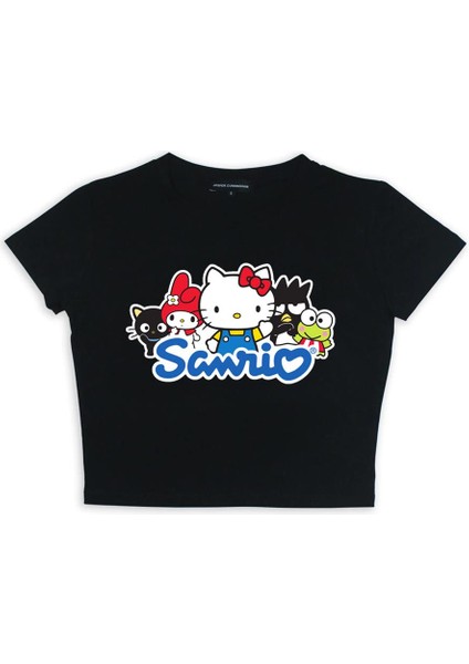Sanrio Baskılı Siyah Crop fiyatları