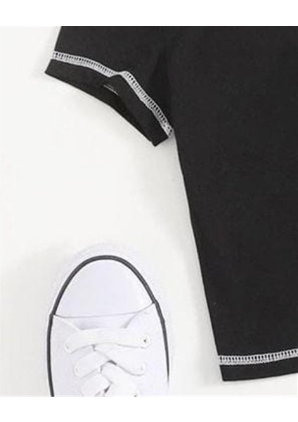 Bratz Baskılı Ters Dikiş Siyah Crop modelleri