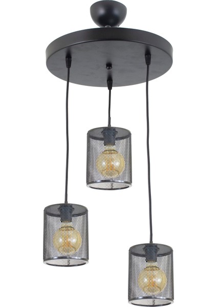 Üçlü Slindir Model Modern Sarkıt Avize