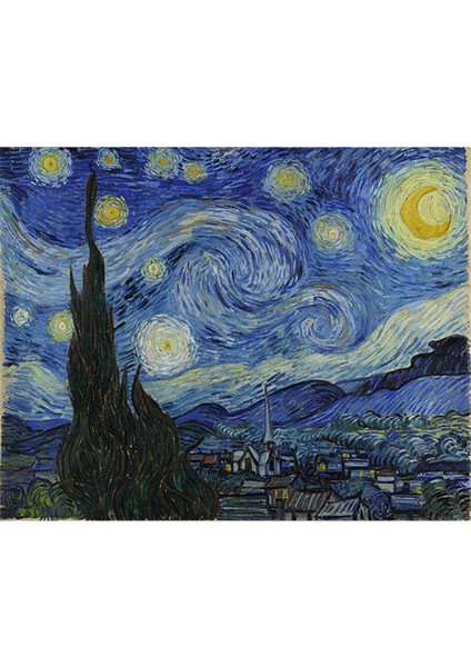 Vincent Van Gogh Yıldızlı Gece PixArt Sanat Elmas Mozaik Tablo Diamond Türkiye 50*35