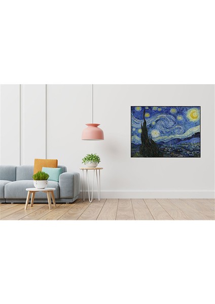 Vincent Van Gogh Yıldızlı Gece PixArt Sanat Elmas Mozaik Tablo Diamond Türkiye 50*35