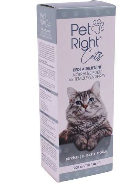 Pet Right Cats Kedi Alerjinini Nötralize Eden Sprey