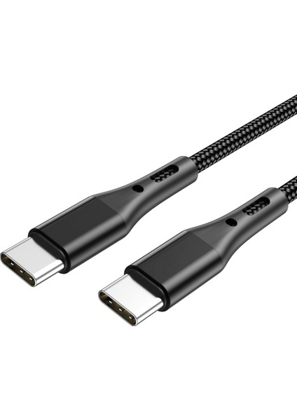 C Tipi Type Pd 60W Kablo Hızlı Şarj Emniyeti Için Qc3.0 USB C Veri Kablosu - Siyah (Yurt Dışından)