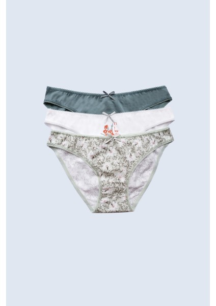 3'lü Ekonomik Paket Wild Flower 2700 Pamuklu Basic Brief Külot