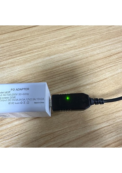 Tip -C Ila DC5521 Güç Kaynağı Adaptör Kablosu 8.4V Şarj Adaptör Kablosu Kablosu - Siyah (Yurt Dışından)