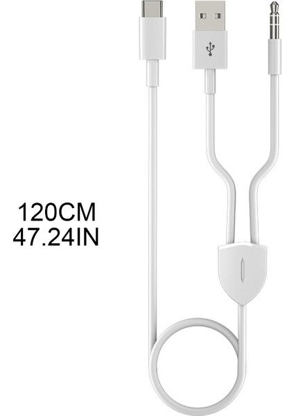 120CM Typec Kablo Kablosu 3.5mm Aux Kablosu Hattı 21 Arada Ses Şarj Kablo Teli (Yurt Dışından)