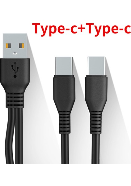 2'si 1 Arada Mikro USB C Kablo Tipi C Kablolar Telefon Için Hızlı Şarj Şartı Kablosu (Yurt Dışından)
