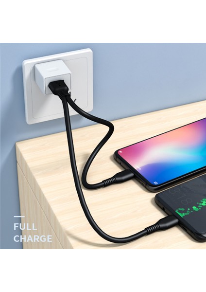 2'si 1 Arada Mikro USB C Kablo Tipi C Kablolar Telefon Için Hızlı Şarj Şartı Kablosu (Yurt Dışından)