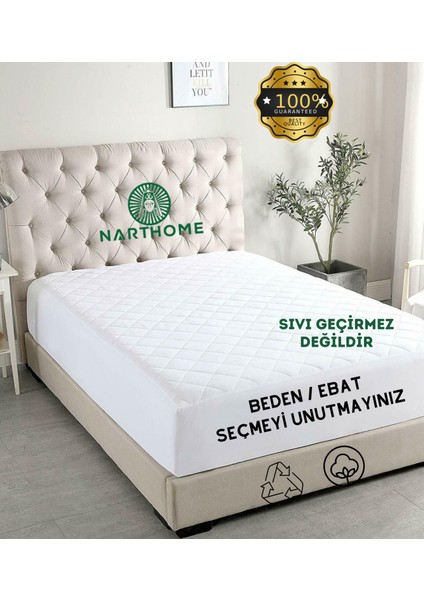 Nart Home Fitted Kapitone Yatak Koruyucu Alez Pamuk 150x200 (9 Farklı Ebat)