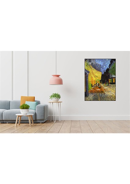Vincent Van Gogh Teras Kafede Gece PixArt Sanat Elmas Mozaik Tablo Diamond Türkiye 40*50