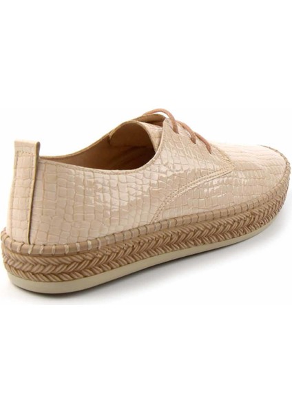 Parlak Nude Kroko Kadın Espadril K01309230311 fırsatları