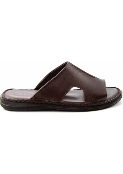 Kahve Leather Erkek Terlik E04804050603