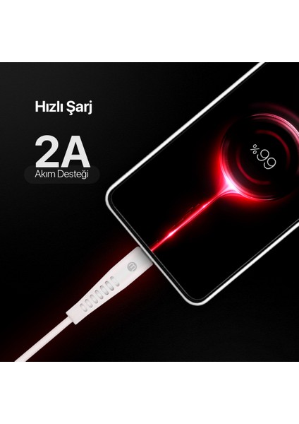 By Ttec Ekstra Dayanıklı Usb-A - Usb-C 2A Şarj Kablosu 200CM