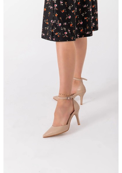 Nude Cilt Stiletto Sivri Burun Kadın Topuklu Ayakkabı10 modelleri