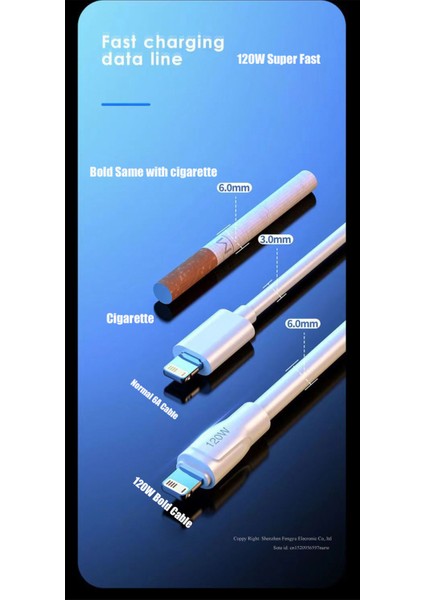 2 Metre 6 Amper Kalın 120W IPhone 13 Pro Max 14 12 11 Mini 8 7 Xr x Xs 6 Kablo Fast Hızlı Şarj Ios Uyumlu 6A Hızlı Fast USB Kablosu - Çok Kalın Kablo