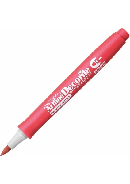 Decorite Marker Kalem Fırça Uçlu Metallic Red