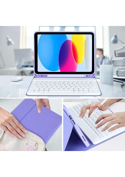 Apple iPad Pro 9.7" Kılıf A1673 A1674 A1675 Kablosuz Klavyeli Kılıf Mobax
