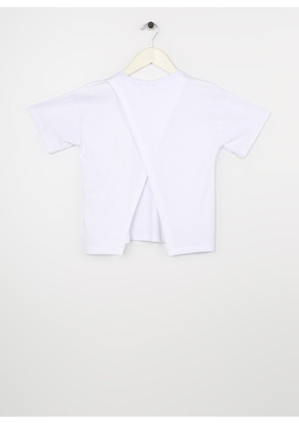 Düz Beyaz Kız Çocuk T-Shirt 3SKG10123AK fiyatları