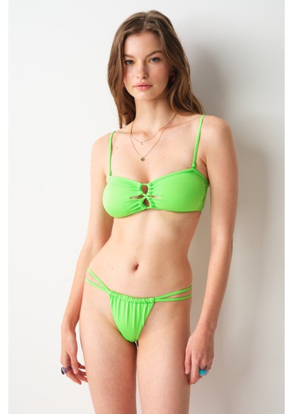 Amaour Soft Straplez Bikini Tek Üst Neon Yeşil 239108