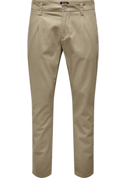 Dar Açık Kahve Erkek Chino Pantolon 22016775_ONSCAM Chıno Pk 6775