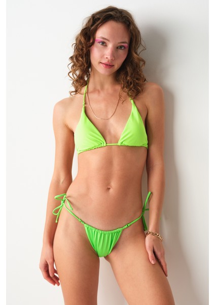 Aqua Üçgen Bikini Tek Üst Neon Yeşil 239105