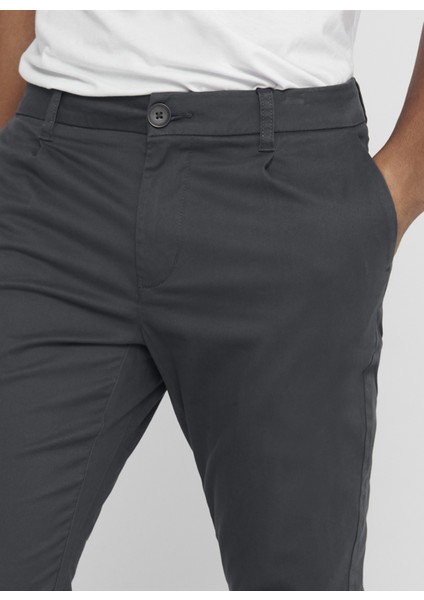 Dar Koyu Gri Erkek Chino Pantolon 22016775_ONSCAM Chıno Pk 6775
