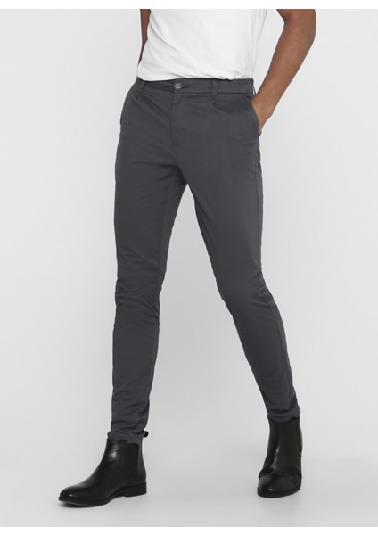 Dar Koyu Gri Erkek Chino Pantolon 22016775_ONSCAM Chıno Pk 6775 modelleri