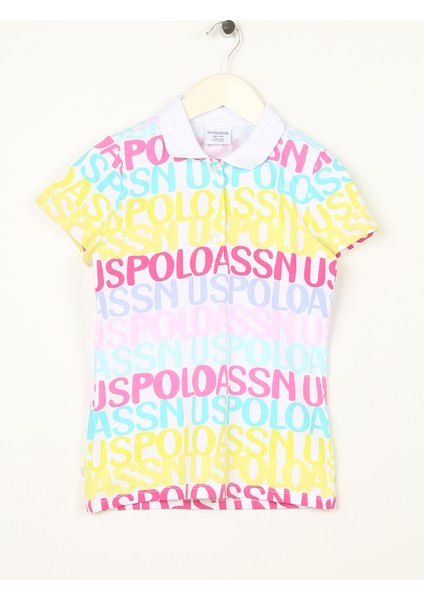 Baskılı Beyaz Kız Çocuk T-Shirt Pelıf