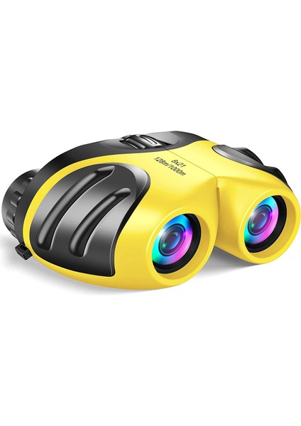 8X21 Çocuklar Için Kompakt Yüksek Çözünürlüklü Şok Geçirmez Dürbün - Sarı (Yurt Dışından)