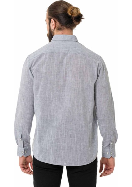 CH199 Gri Keten Yazlık Regular Gömlek fırsatları