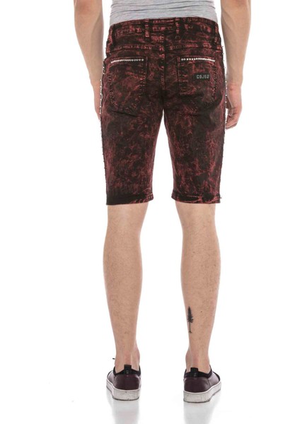 CK207 Alaca Bordo Parlak Metalli Kot Şort10 fırsatları