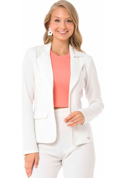 WJ204 Casual Bayan Ekru Ceket