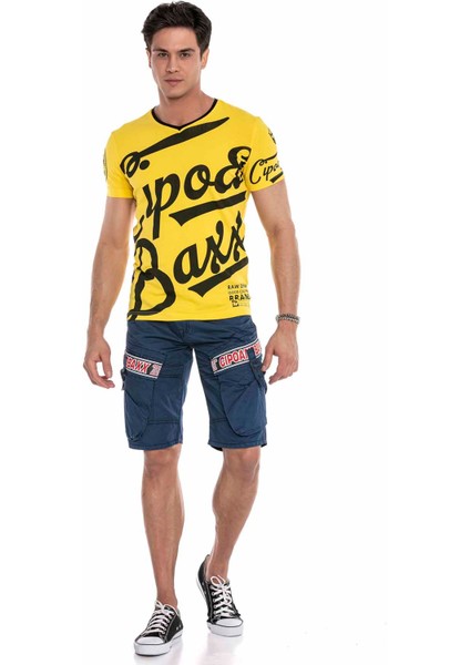 CK243 Şerit Detaylı Lacivert Kargo Kapri10 indirimleri