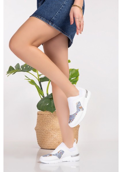 Ayıcık Desenli Aynalı Streç Ortopedik Spor Ayakkabı modelleri