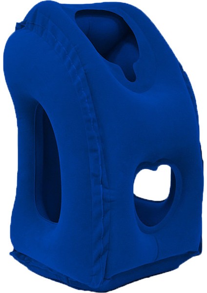 Taşınabilir Seyahat Şişme Yastığı - Mavi (Yurt Dışından)