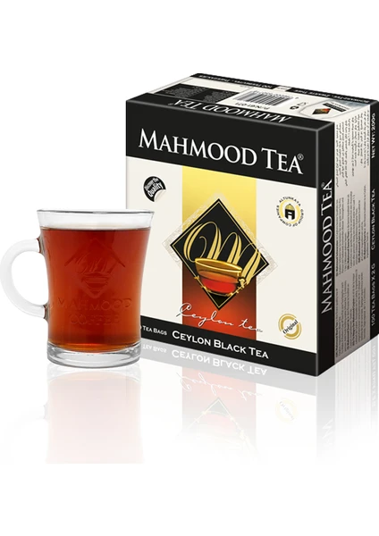 Mahmood Tea Ithal 100% Saf Seylan 100'lü Bardak Poşet Çay + Bardak