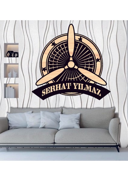 Pervane Ahşap Duvar Tablo