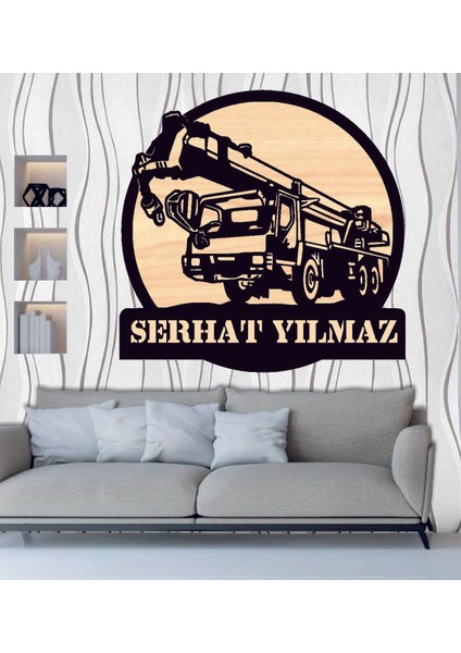 Vinç Kurtarıcı Ahşap Duvar Tablo