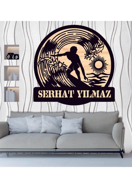 Sörf Diz Sporu Ahşap Duvar Tablo fiyatları