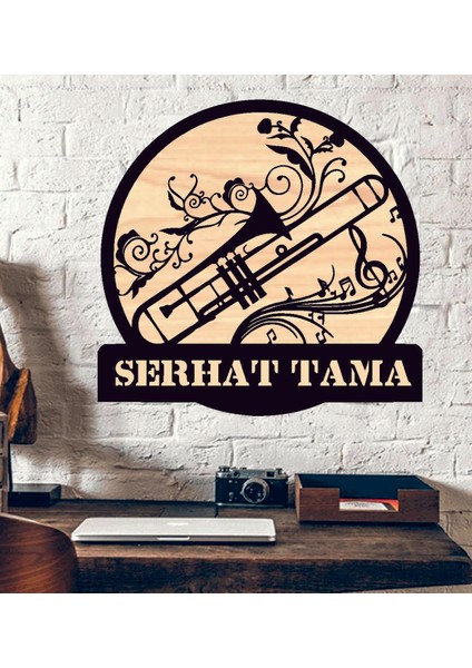 Saksafon Müzik Sanat Temalı Ahşap Duvar Tablo fiyatları