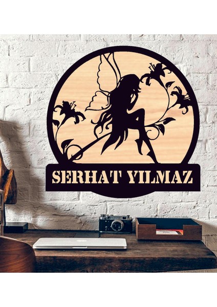 Kişiye Özel Peri Çocuk Odası Ahşap Duvar Tablo