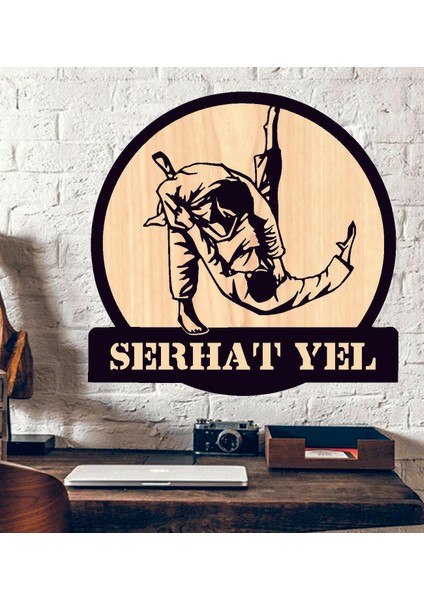 Kişiye Özel Judo Tekvando Karate Ahşap Duvar Tablo