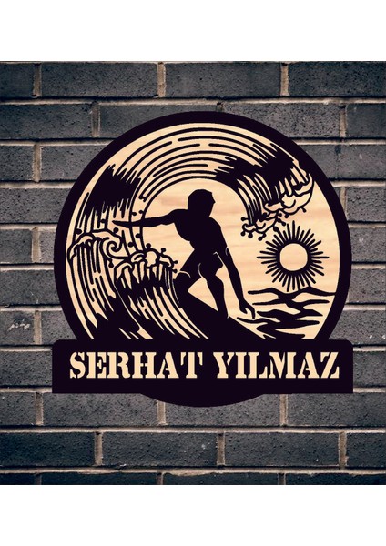 Sörf Diz Sporu Ahşap Duvar Tablo modelleri