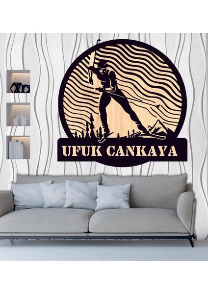 Kişiye Özel Kayak Spor Ahşap Duvar Tablo fiyatları