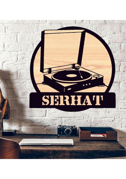 Kişiye Özel Pikap Nostalji Müzik Temalı Ahşap Duvar Tablo