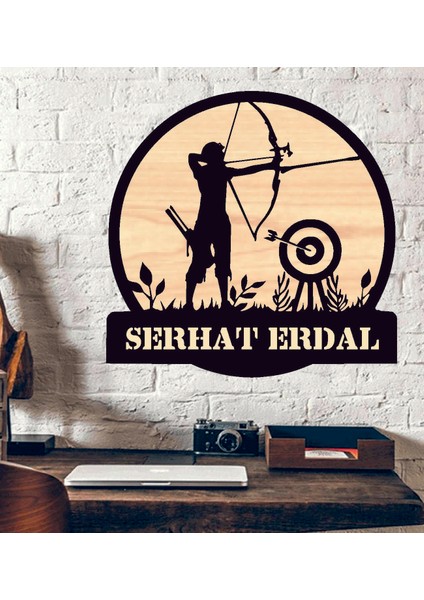 Kişiye Özel Ok Okçuluk Temalı Ahşap Duvar Tablo fiyatları