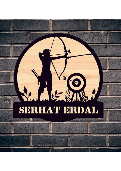 Kişiye Özel Ok Okçuluk Temalı Ahşap Duvar Tablo modelleri